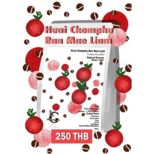 เมล็ดกาแฟคั่ว ห้วยชมภู บ้านห้วยแม่เลี่ยม เชียงราย Natural Process คั่วอ่อน 250g.