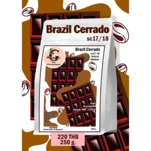 เมล็ดกาแฟคั่ว บราซิล เซอร์ราโด้ (BRAZIL CERRADO) Side 17/18 250 กรัม เข้มสู้นม