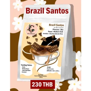 เมล็ดกาแฟคั่ว Brazil Santos side17/18